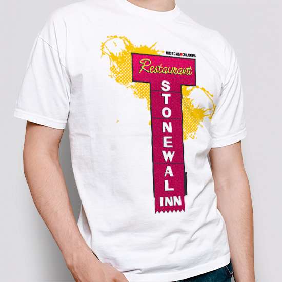 Camiseta Reivindicativa, color blanco, diseño Stonewall