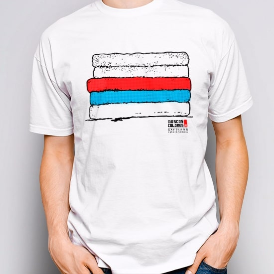 Gay Shirt, white color, design Peškir