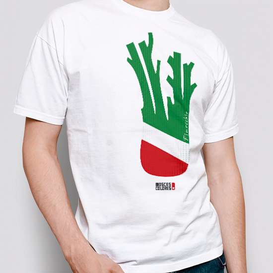 Pride clothing, white color, design Finocchio Flag